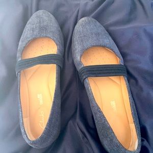 Clark cute blue ballet shoes